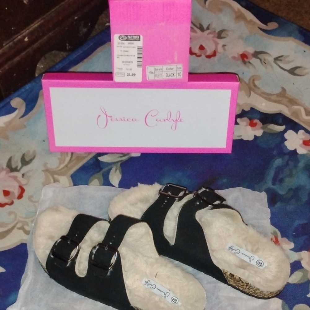 Jessica Carlyle Ladies Size 10 Slip On Sandals
